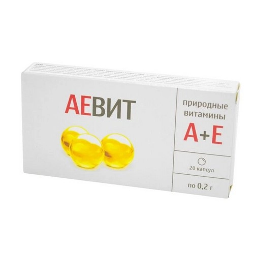 Аевит А+Е  20 капсул 0,2 г природные витамины