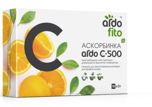 Аскорбинка ARDO С-500 со вкусом апельсина
