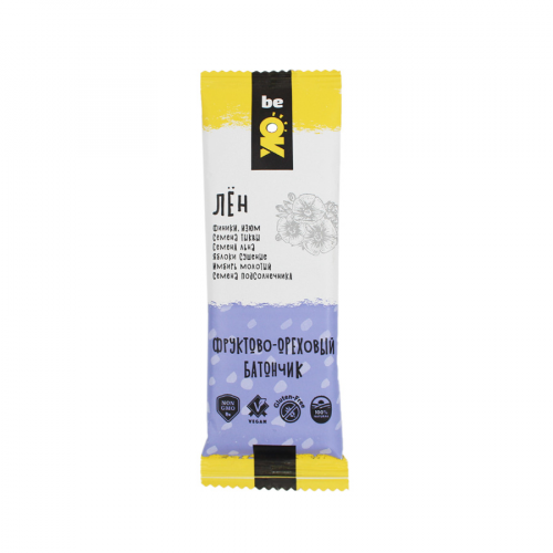 BIO ELITE BE OK Батончик фруктово-ореховый Лён 30гр
