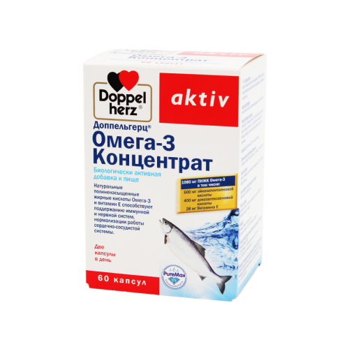 DOPPEL HERZ VIP Концентрат Омега-3 60 капсул