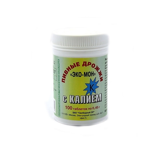 Дрожжи пивные ЭКО МОН с калием