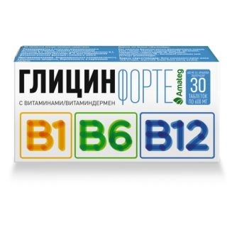 Глицин Форте с витаминами В1 В6 В12