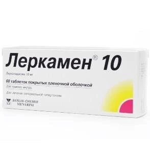 Леркамен 10 мг лерканидипин 60 таблеток