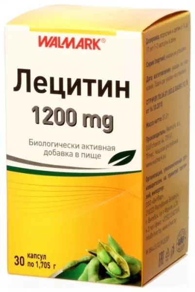 Лецитин 1200 мг 30 капсул