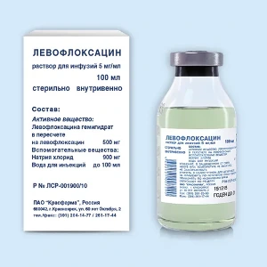 Левофлоксацин 5 мг/мл раствор для инфузий 100 мл