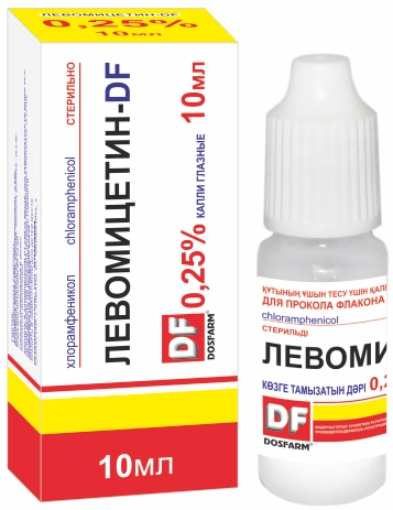Левомицетин-DF 0,25% хлорамфеникол капли глазные 10 мл
