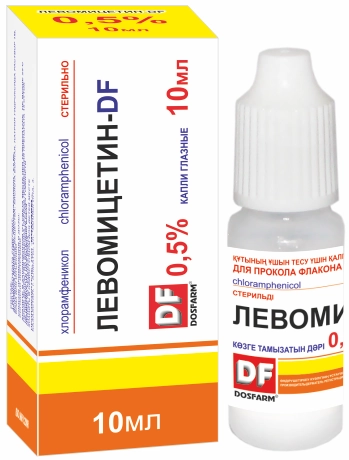 Левомицетин-DF 0,5% хлорамфеникол капли глазные 10 мл