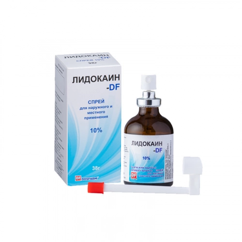 Лидокаин-DF 10% спрей для наружного применения 38 г
