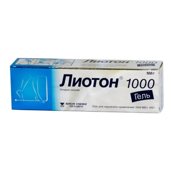 Лиотон 1000 гель гепарина натрия 100 г