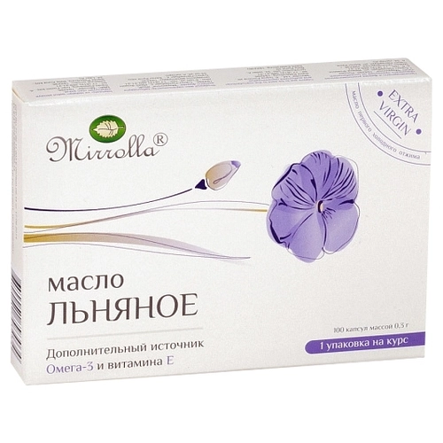 Льняное масло 100 капсул по 0,3 г