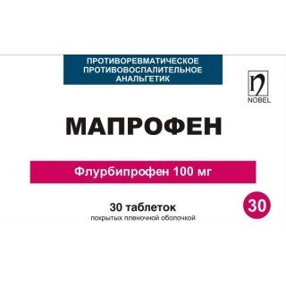 Мапрофен 100 мг флурбипрофен 30 таблеток