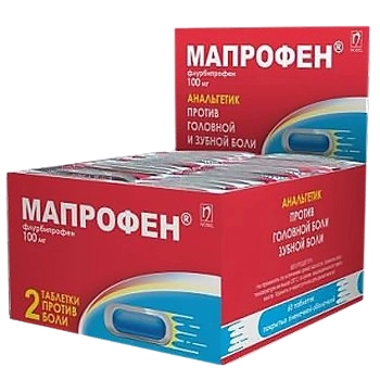 Мапрофен 100 мг флурбипрофен 60 таблеток