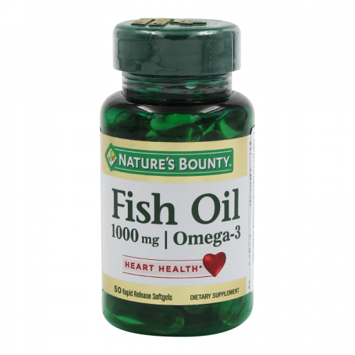NATURES BOUNTY Рыбий жир Омега-3 1000мг 50 драже
