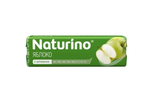 Натурино пастилки №8 с витаминами и натуральным соком яблоко 33,5 гр