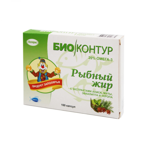 Рыбный жир с экстрактами аниса, мяты, эвкалипта и укропа