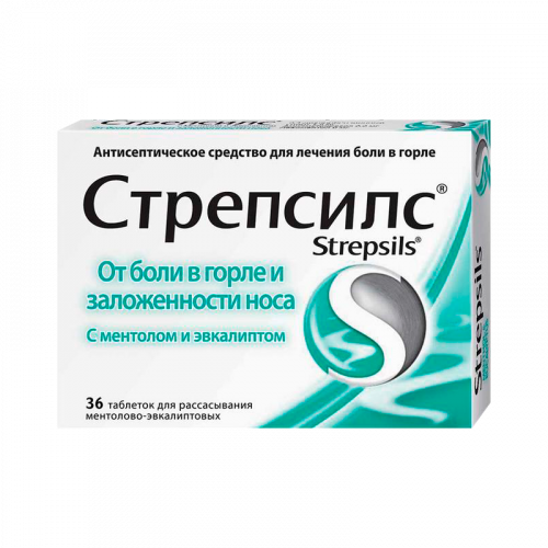 Стрепсилс с ментолом и эвкалиптом