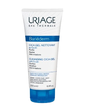 Uriage Bariederm Cica очищающий гель с Cu-Zn