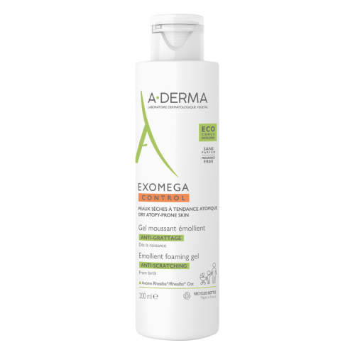 A-DERMA EXOMEGA CONTROL Гель смягчающий пенящийся 200мл