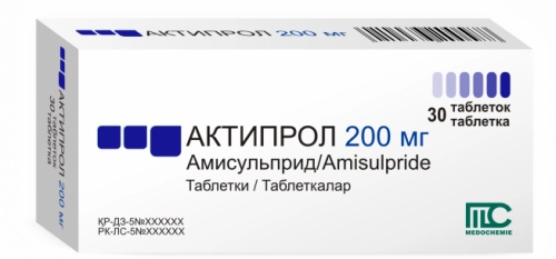 Актипрол 200 мг амисульприд 30 таблеток