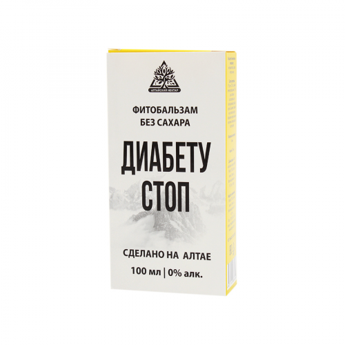 АЛТАЙСКИЙ НЕКТАР Фитобальзам ДИАБЕТУ СТОП без сахара100мл
