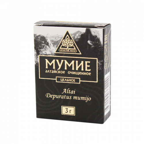 АЛТАЙСКИЙ НЕКТАР Мумие цельное-очищенное 3г