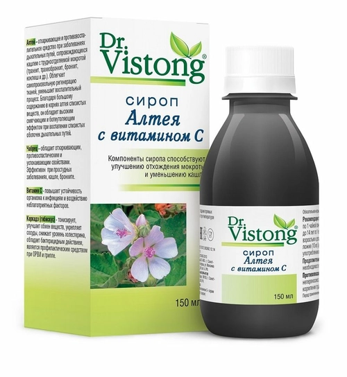 Алтейный сироп с витамином C Dr.Vistong
