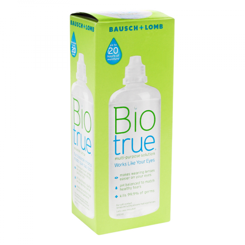 BIO TRUE Раствор для линз Bausch + Lomb 300мл + контейнер