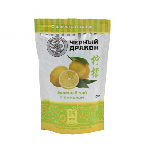 BLACK DRAGON Чай зеленый с лимоном, 100гр.
