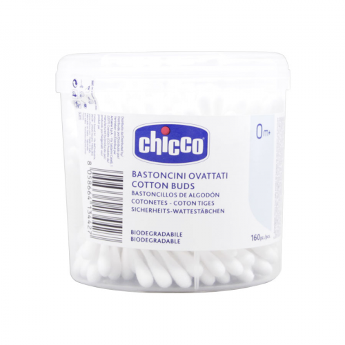 CHICCO Палочки ватные с ограничителем 160шт