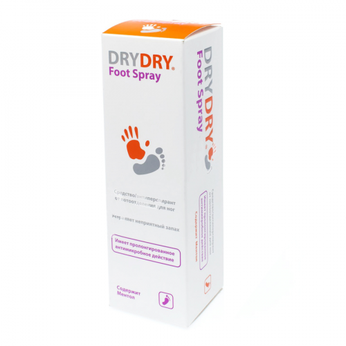 DRYDRY Средство от потоотделения для ног Foot Spray, 100мл.