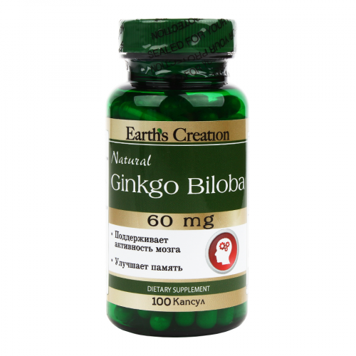 Earth's Creation GINKGO BILOBA укрепляет память №100 капс