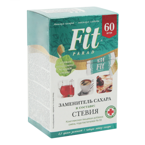 FIT PARAD Заменитель сахара №10 Стевия 60 саше