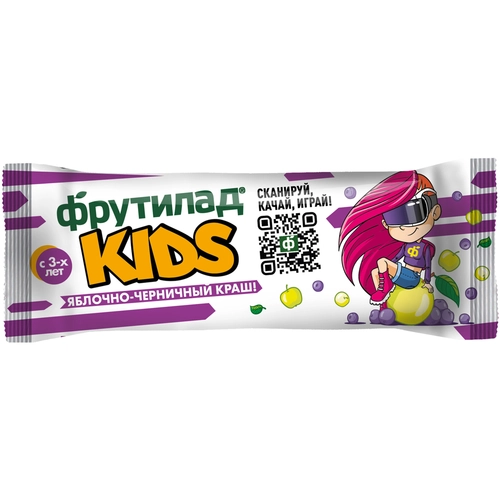 Фрутилад батончик Kids фруктовый Яблочно-черничный краш
