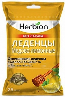 Хербион Herbion без сахара мед лимон