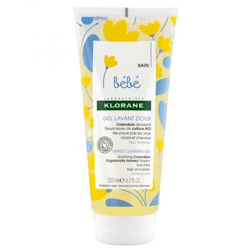 KLORANE BEBE Гель нежный очищающий для тела и волос 200мл 6048868