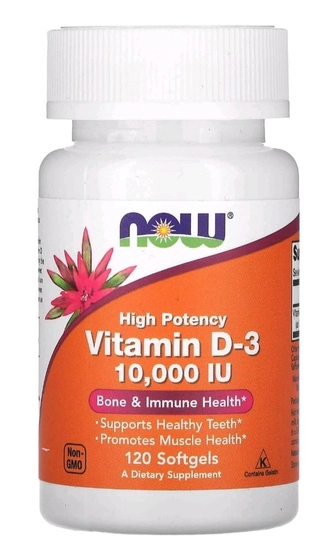 Now Foods витамин D3 120 таблеток