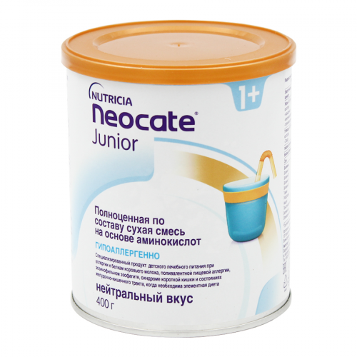 NUTRICIA Смесь сухая Neocate Junior на основе аминокислот гипоаллергенно 1+ 400гр