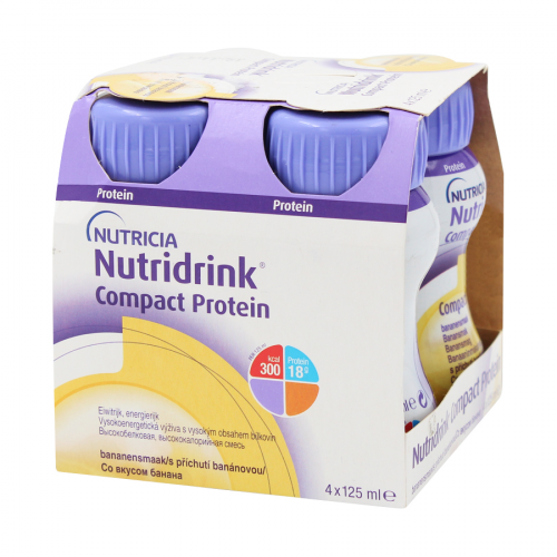 NUTRICIA Смесь жидкая Nutridrink Compact Protein со вкусом банана 4*125мл