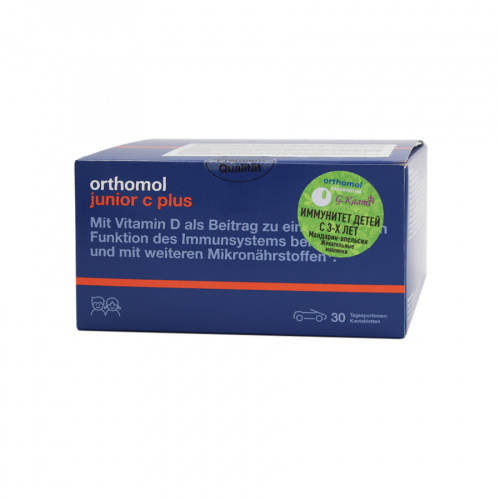 ORTHOMOL Препарат Junior C plus Waldfrucht, 30 порций с таблетками