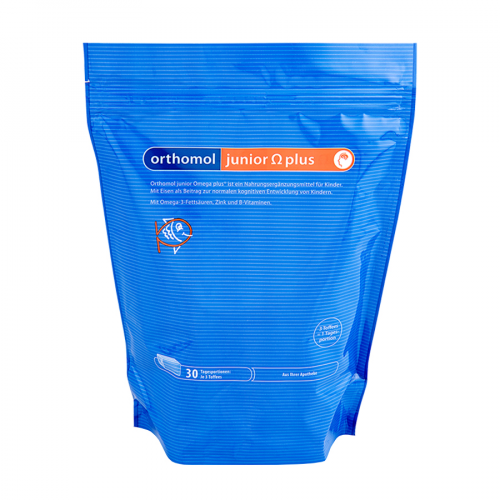 ORTHOMOL Препарат Junior Omega + Standbodenbeutel 30 порций с таблетками