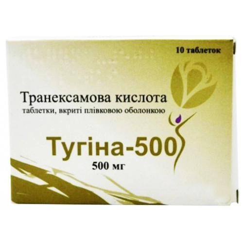 Тугина 500 мг транексамовая кислота 10 таблеток Tulip