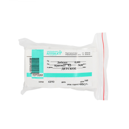 В/А Дибазол 0,001 + крахмал 0,1 №30пак