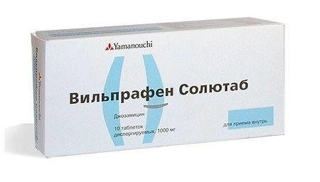 Вильпрафен Солютаб 1000 мг джозамицин 10 таблеток